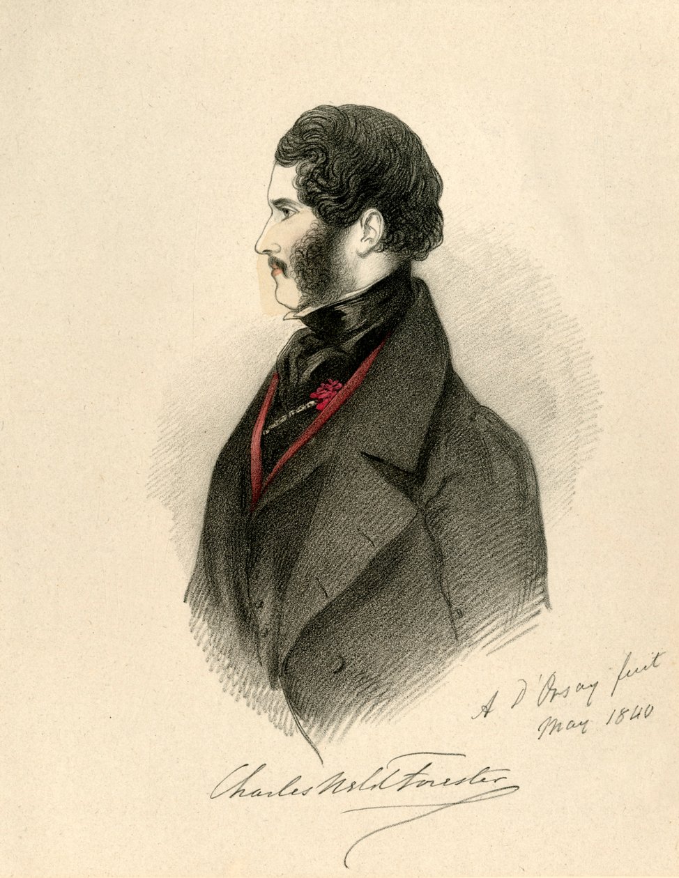 Charles Weld Forester, 1840. autorstwa Richard James Lane