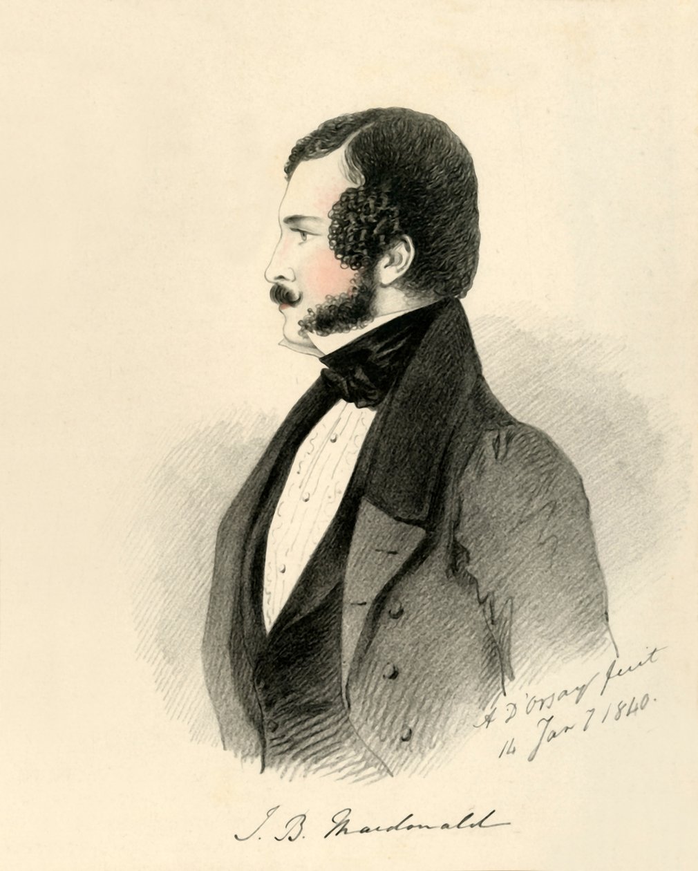JB Macdonald, 1840. autorstwa Richard James Lane