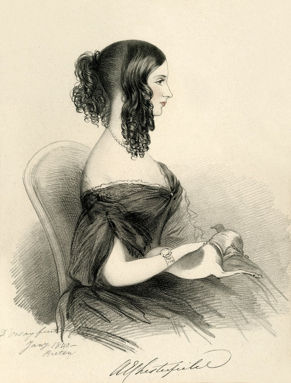 Hrabina Chesterfield, 1833. autorstwa Richard James Lane