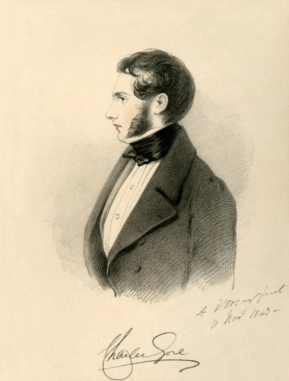 Hon. Charles Gore, 1843. autorstwa Richard James Lane