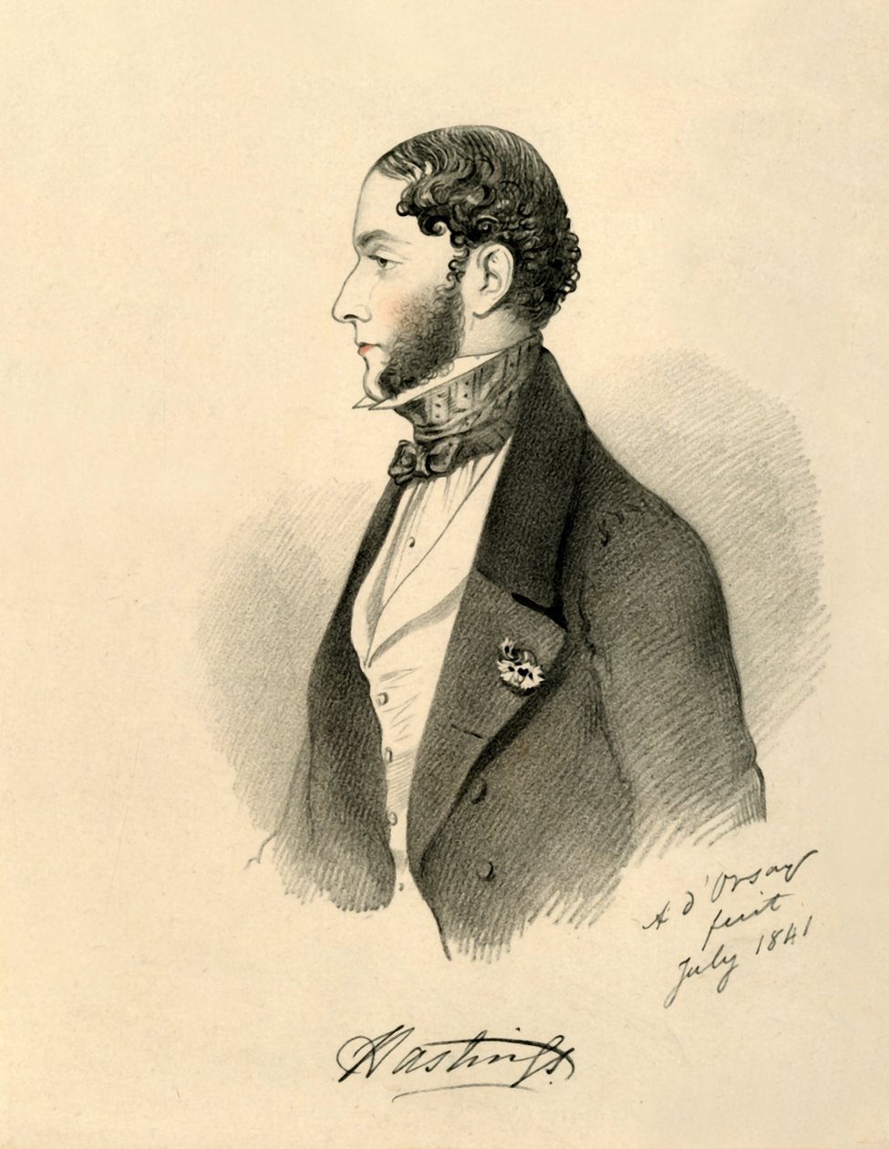 Markiz Hastings, 1841. autorstwa Richard James Lane
