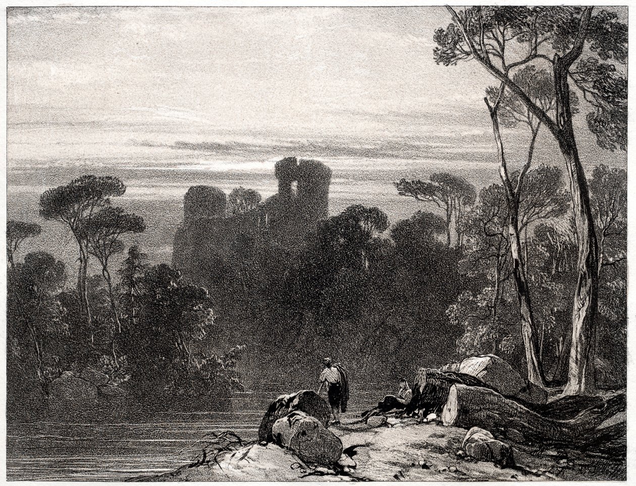 Zamek Bothwell, 1826 r. autorstwa Richard Parkes Bonington
