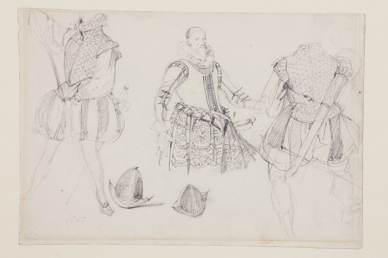 Studia kostiumowe autorstwa Richard Parkes Bonington