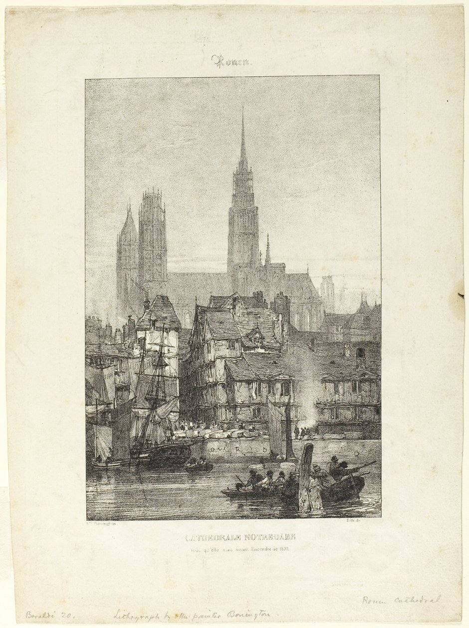 Katedra Notre Dame w Rouen autorstwa Richard Parkes Bonington