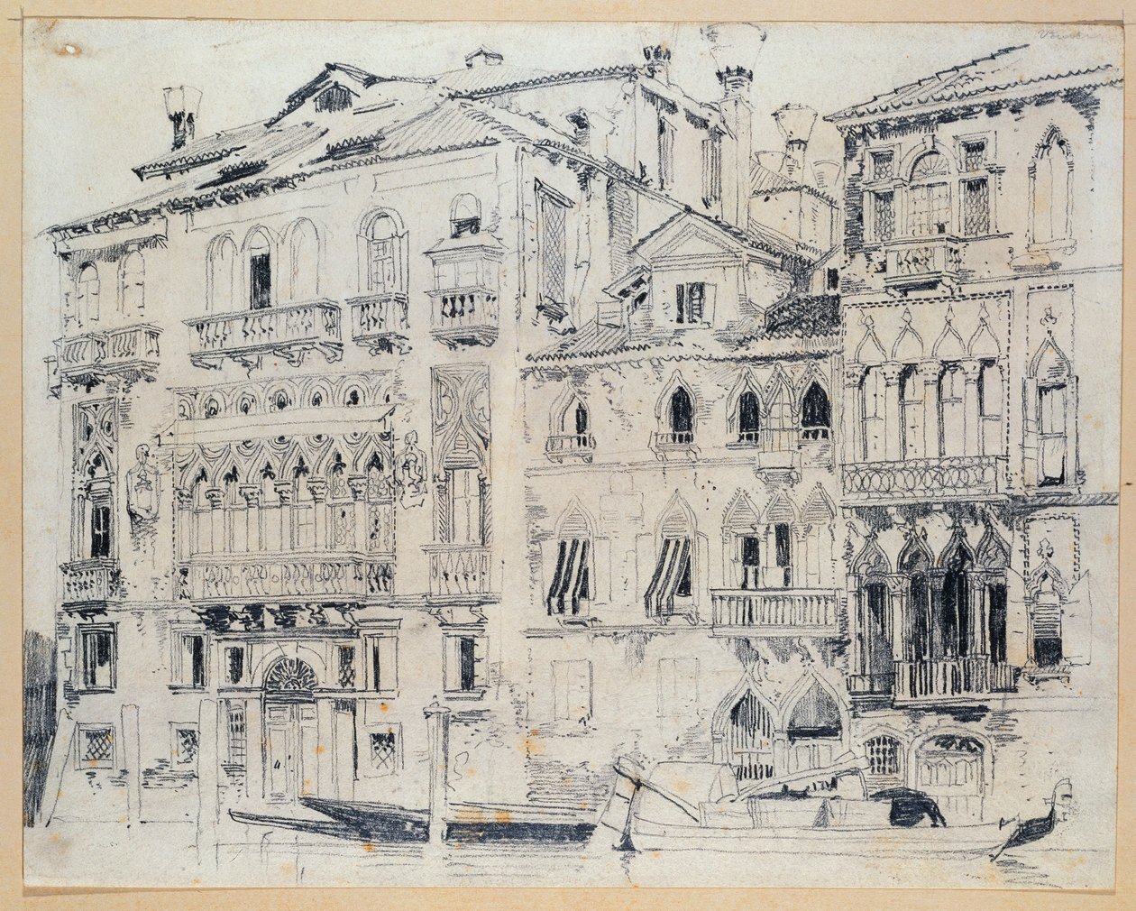 Canal Grande, Wenecja, c.1826 (ołówek) autorstwa Richard Parkes Bonington