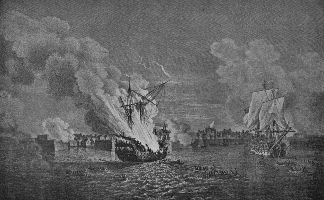 Afera wycinania w Louisbourg, c1760 autorstwa Richard Paton