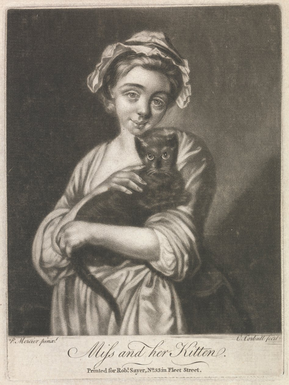 Miss and her Kitten (Rural Life) polonês autorstwa Richard Purcell