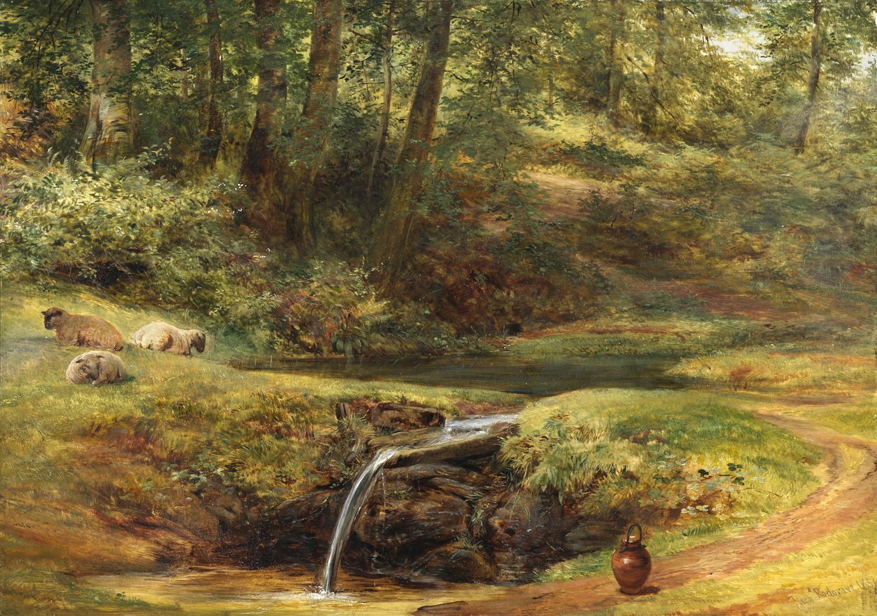 Studium dla Sylvan Spring, 1854 autorstwa Richard Redgrave
