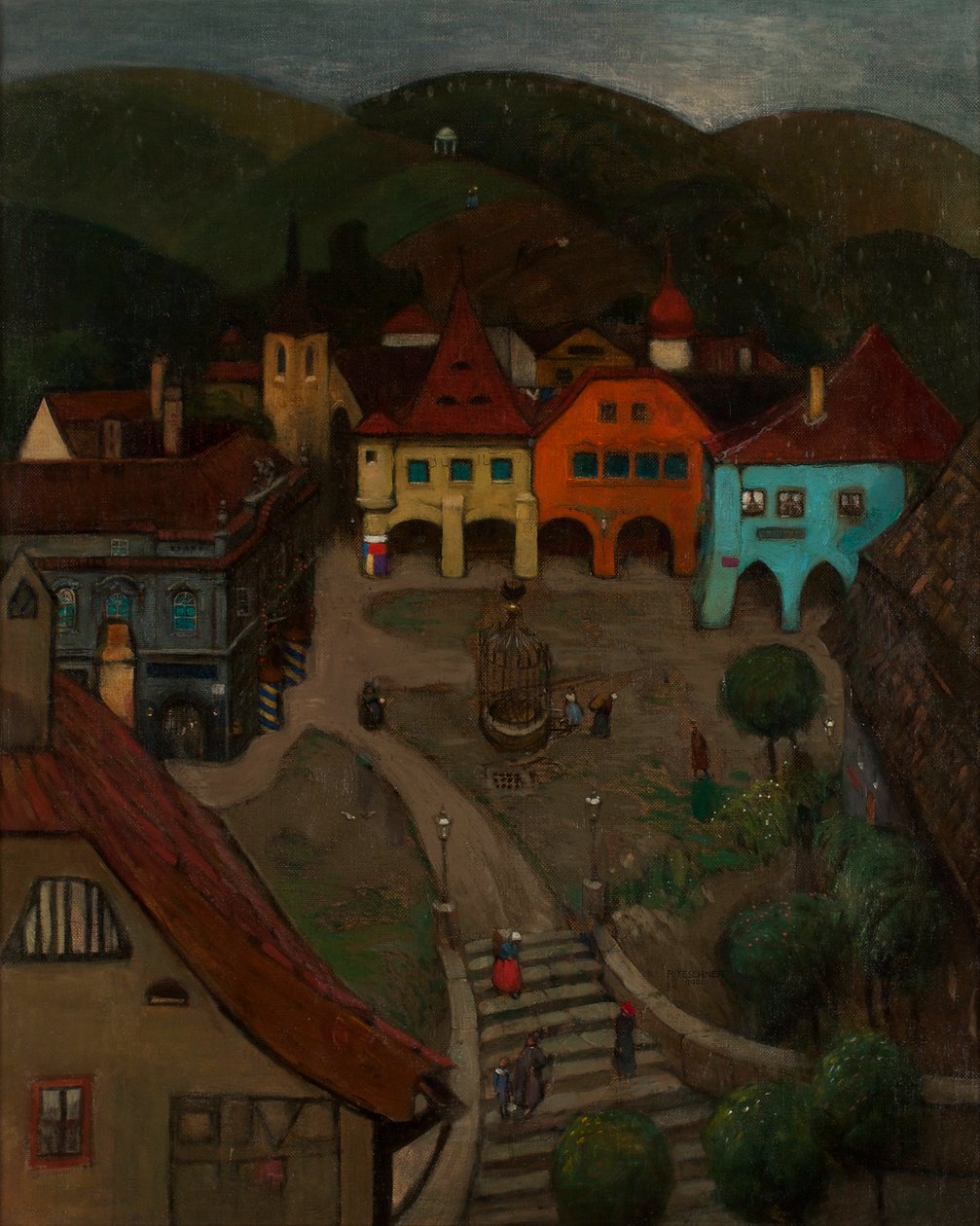 Małe miasto autorstwa Richard Teschner