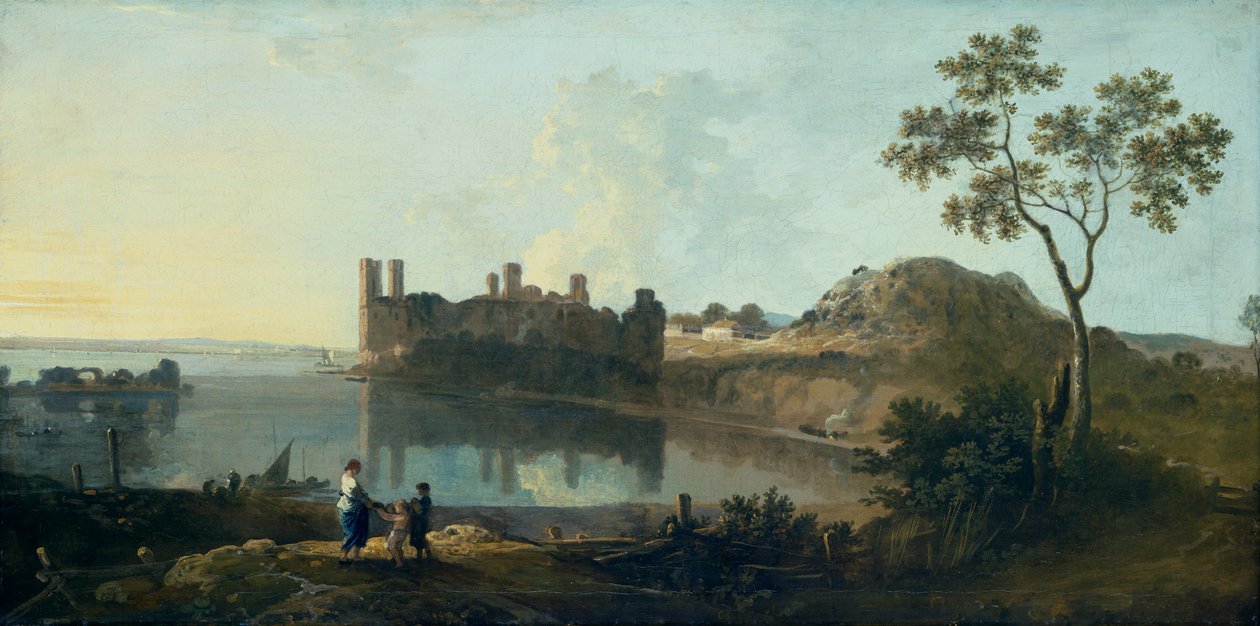 „Zamek Caernarvon”, 1733-1782 autorstwa Richard Wilson