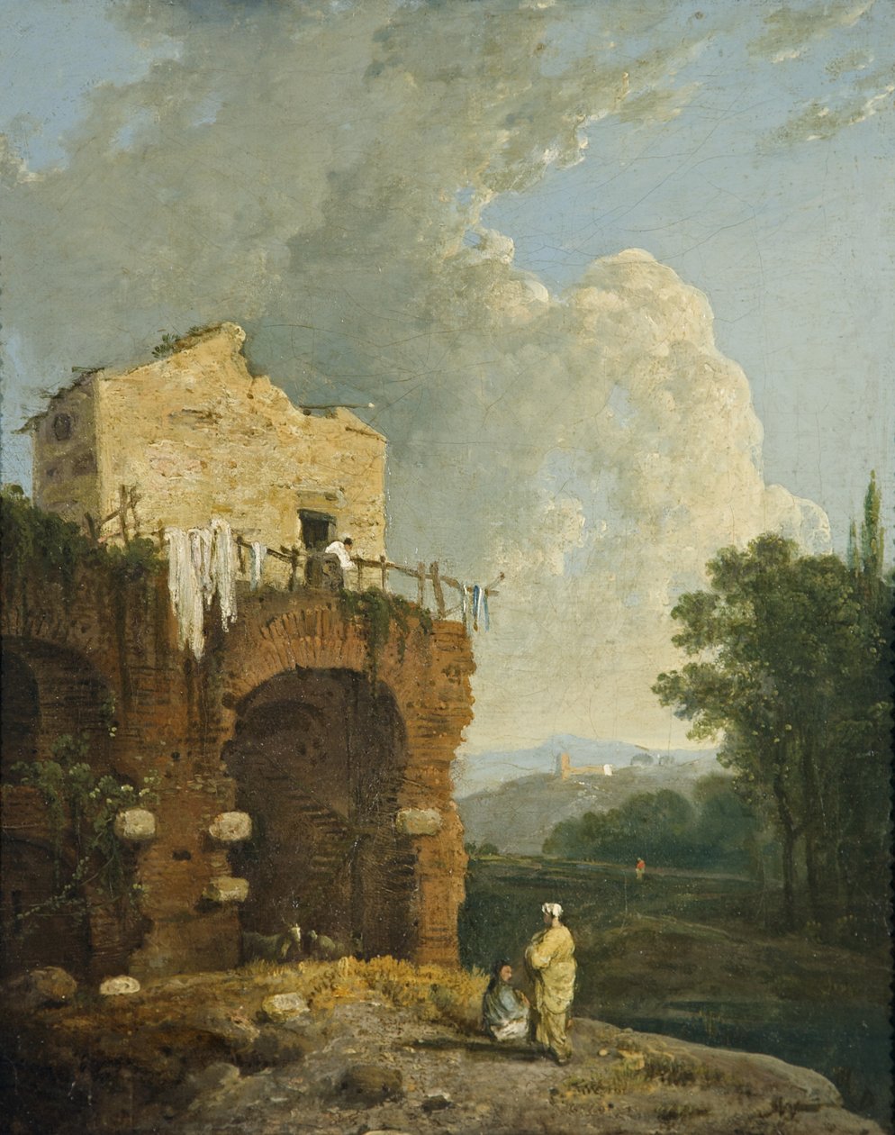 Willa Hadriana Tivoli, c.1765 (olej na płótnie) autorstwa Richard Wilson