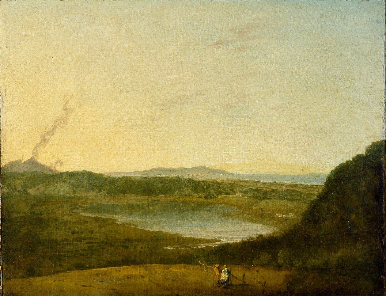 Lago di Agnano, ok. 1752 r. autorstwa Richard Wilson