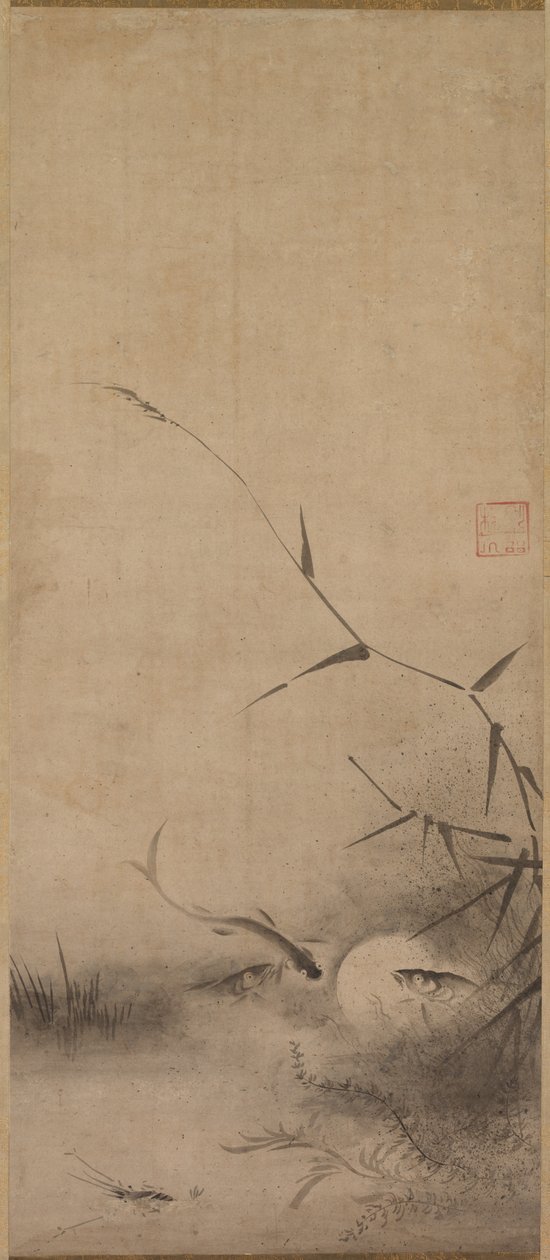 Ryby i wodorosty, XVI wiek. autorstwa Rinkyo