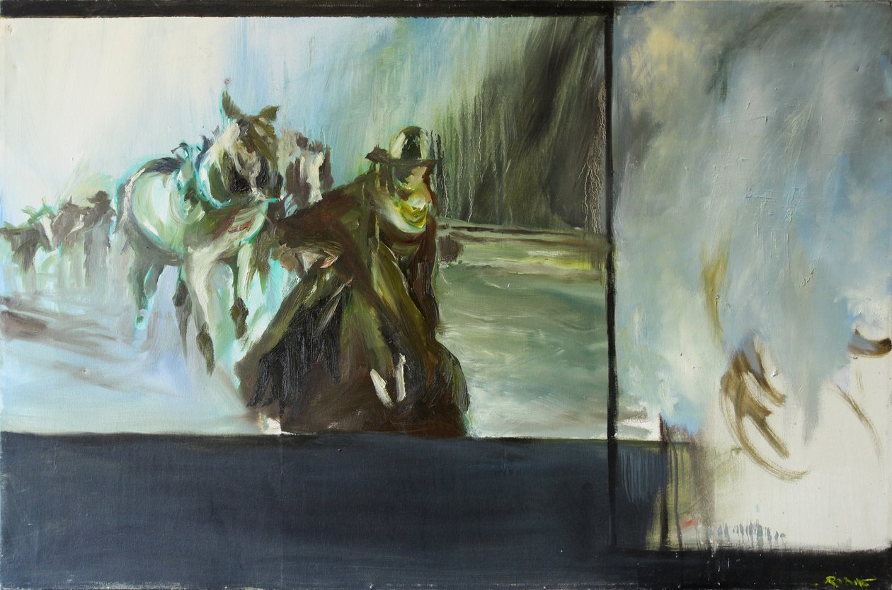After Open Range, 2015 (akwarela) autorstwa Rob D Davies