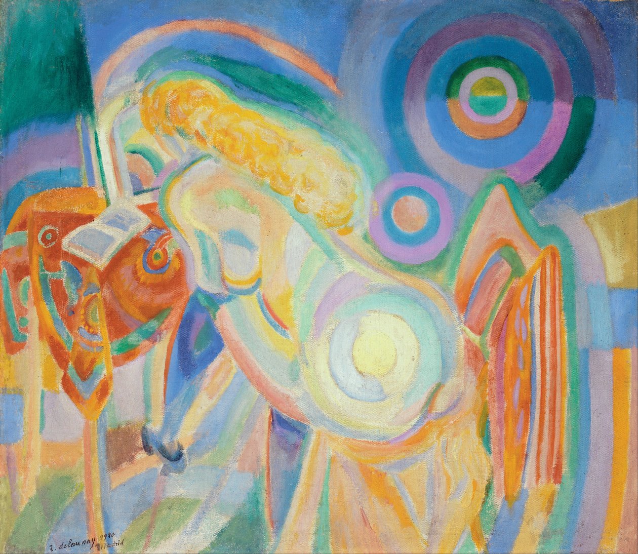 Naga kobieta czytająca autorstwa Robert Delaunay