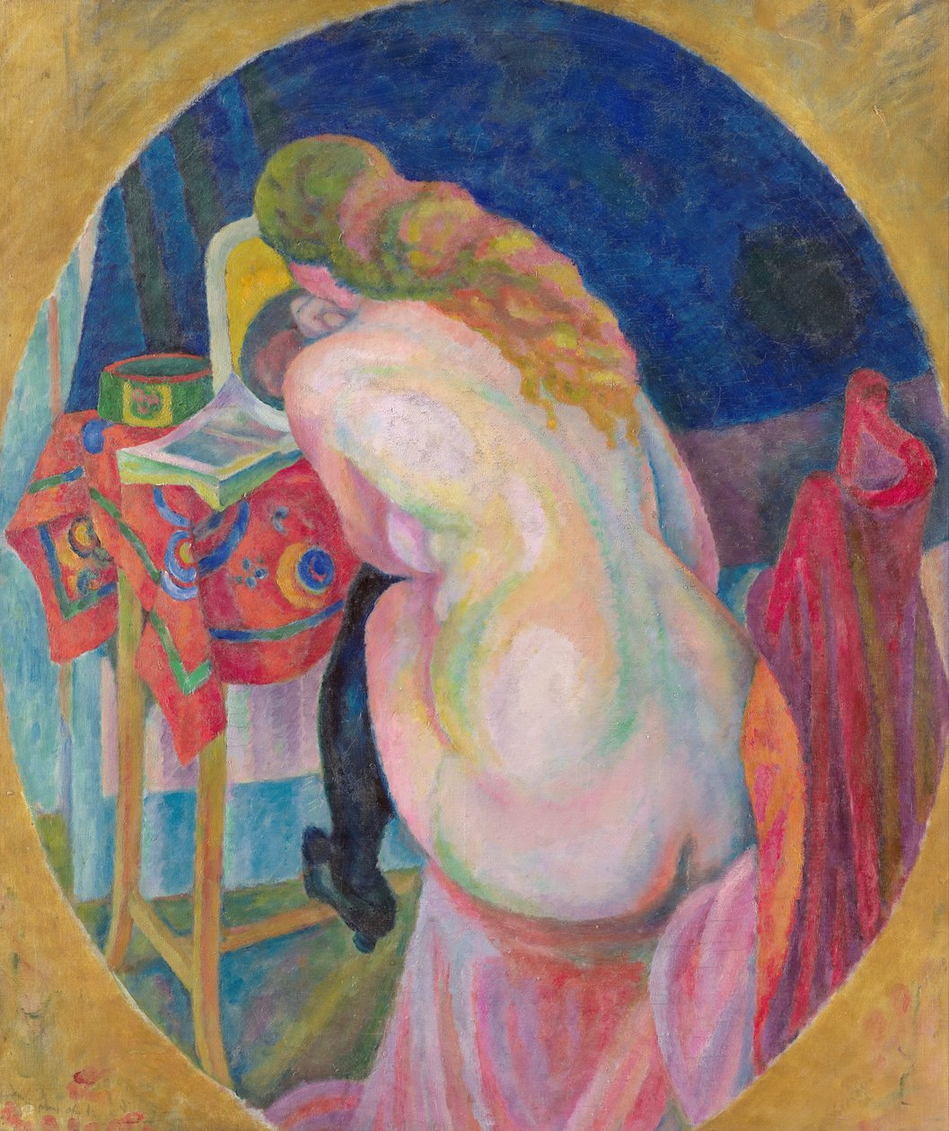 Naga kobieta czyta autorstwa Robert Delaunay