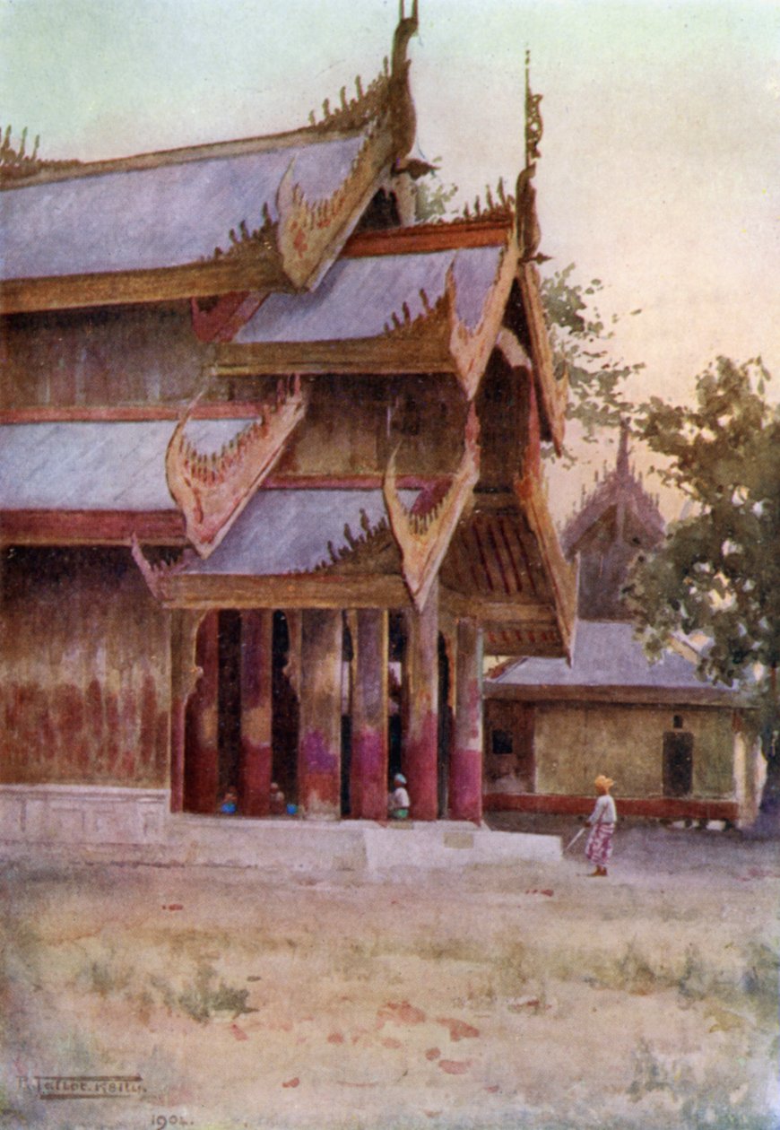 Portyk Pałacu, Mandalay autorstwa Robert George Talbot Kelly