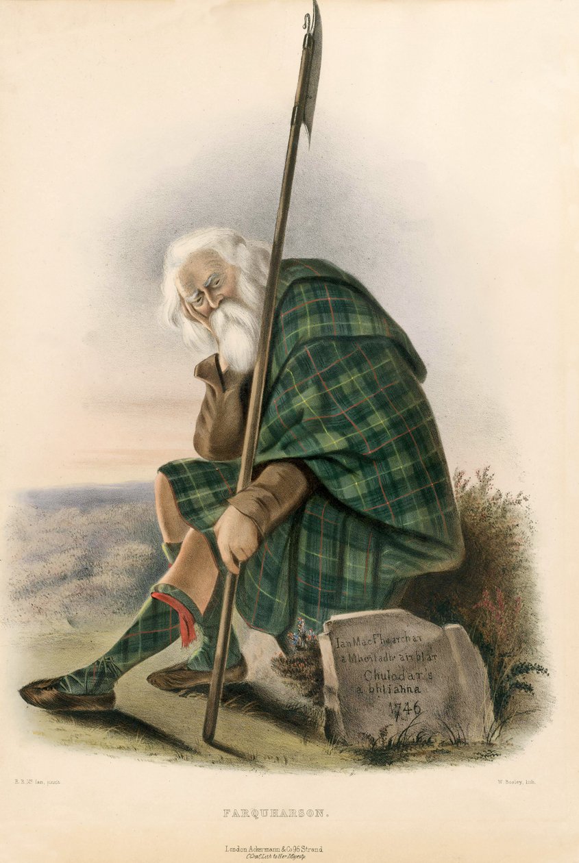 Farquharson, z The Clans of the Scottish Highlands, pub.1845 autorstwa Robert Ronald McIan