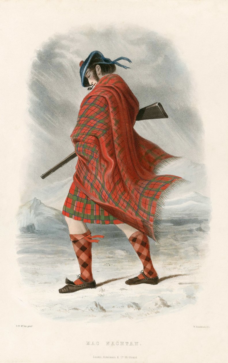 Mac Nachtan, z The Clans of the Scottish Highlands, wyd. 1845 autorstwa Robert Ronald McIan