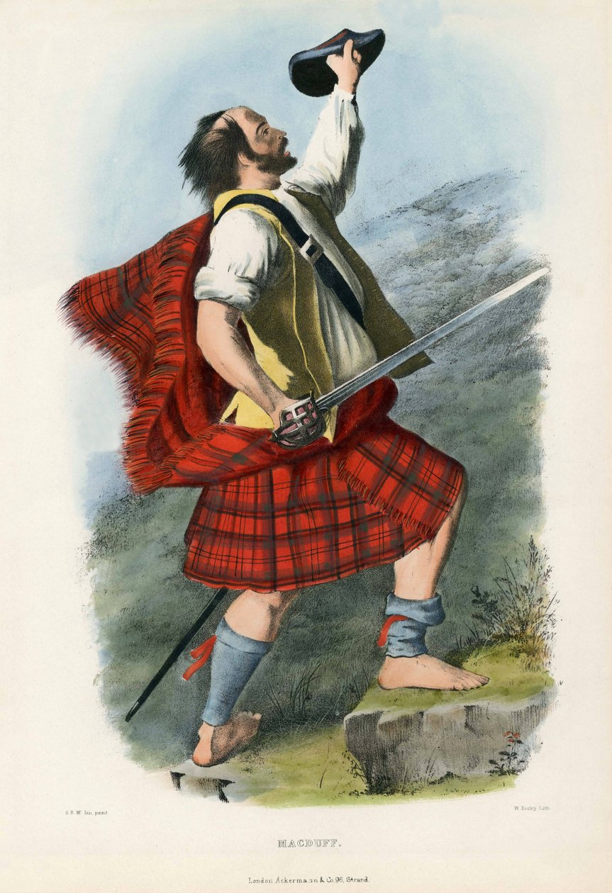 Macduff, z The Clans of the Scottish Highlands, pub.1845 autorstwa Robert Ronald McIan