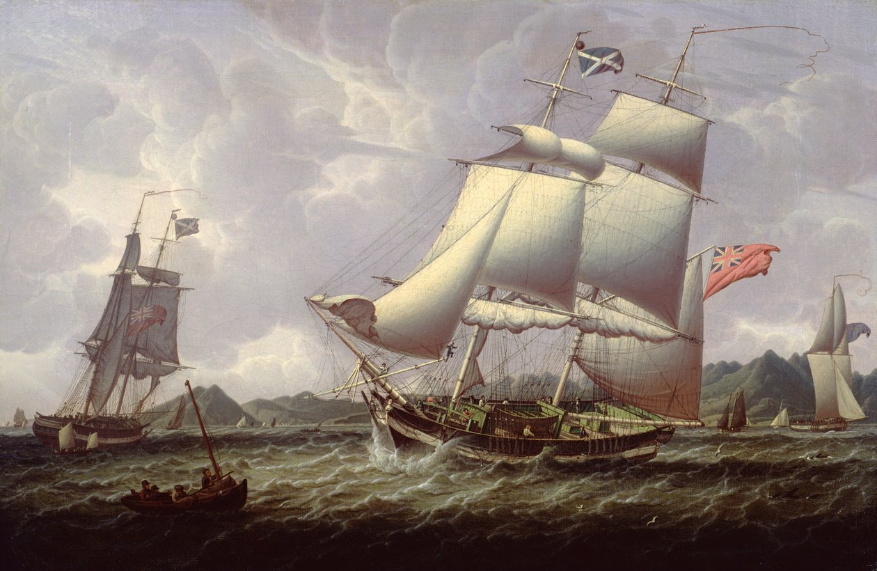 Brytyjscy szkunerzy, 1828 autorstwa Robert Salmon