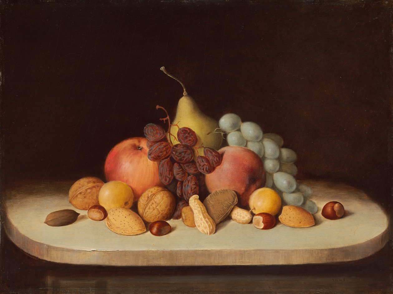 Martwa natura z owocami i orzechami autorstwa Robert Scott Duncanson