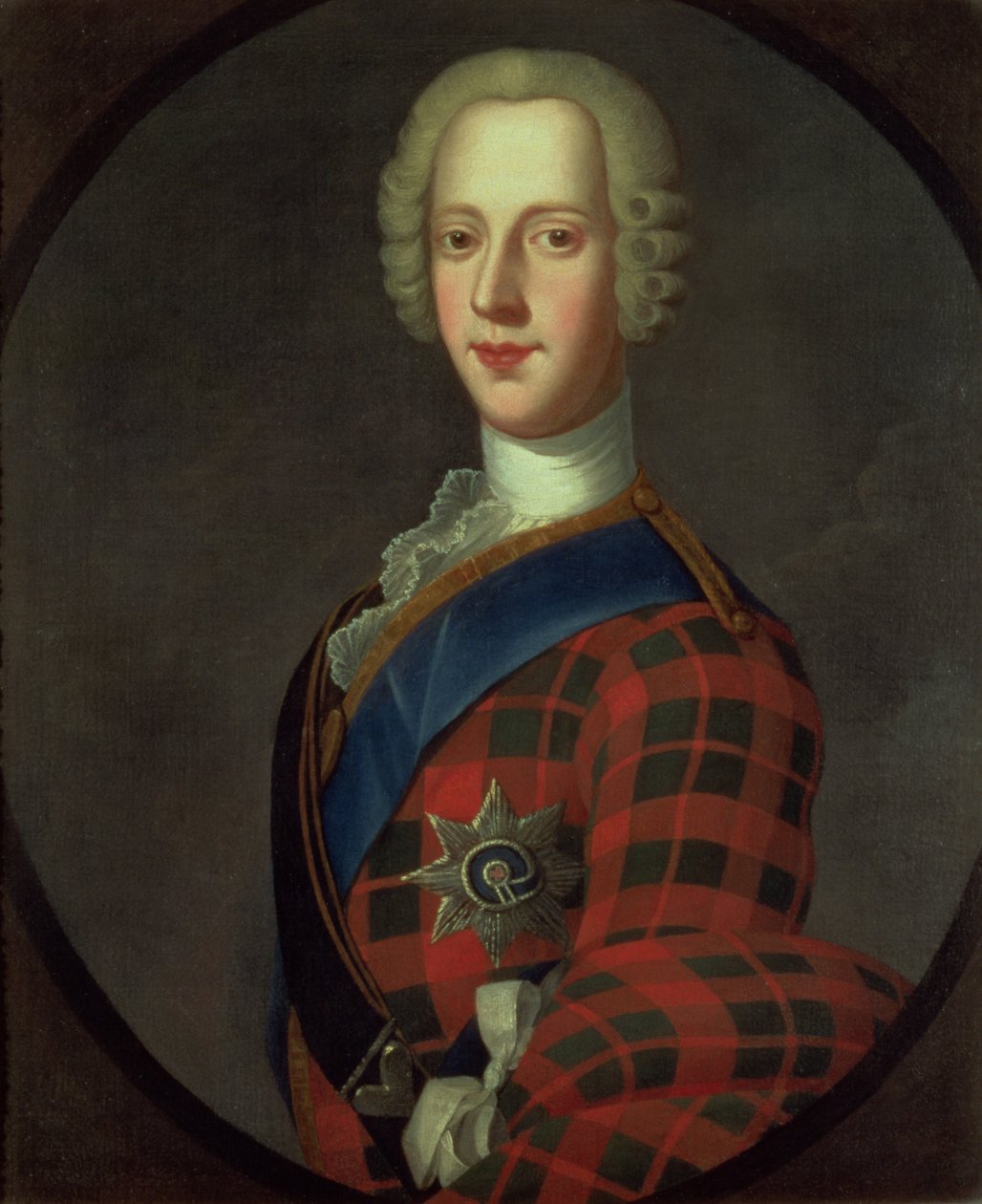 Książę Karol Edward Stuart (Bonnie Prince Charlie, 1720-88) autorstwa Robert Strange