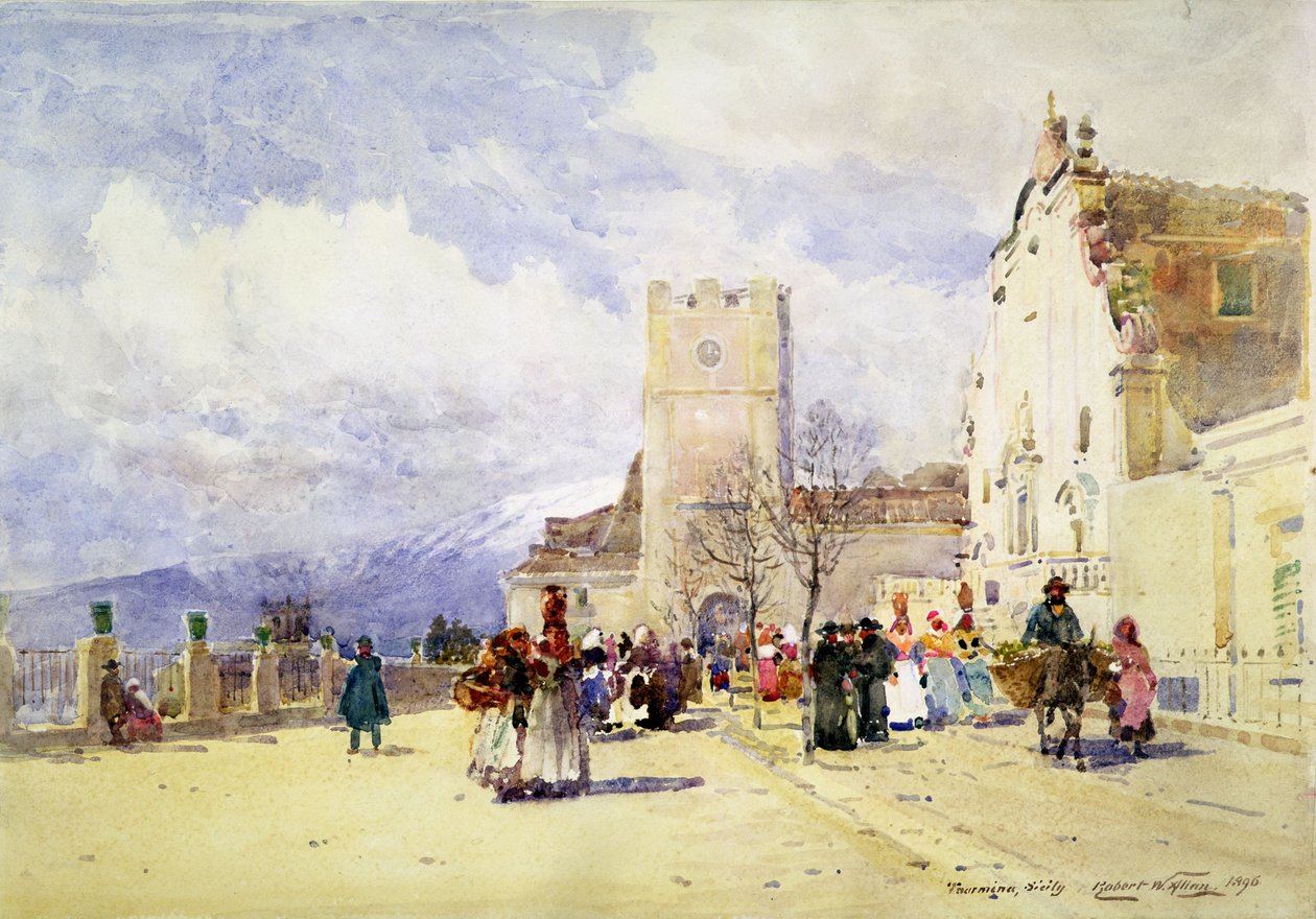 Taormina, Sycylia, 1896 r. autorstwa Robert Weir Allan