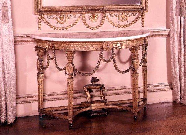 Stolik pomocniczy z blatem scagliola, proj. Adam, ok. 1755 (scagliola) autorstwa Robert Adamson