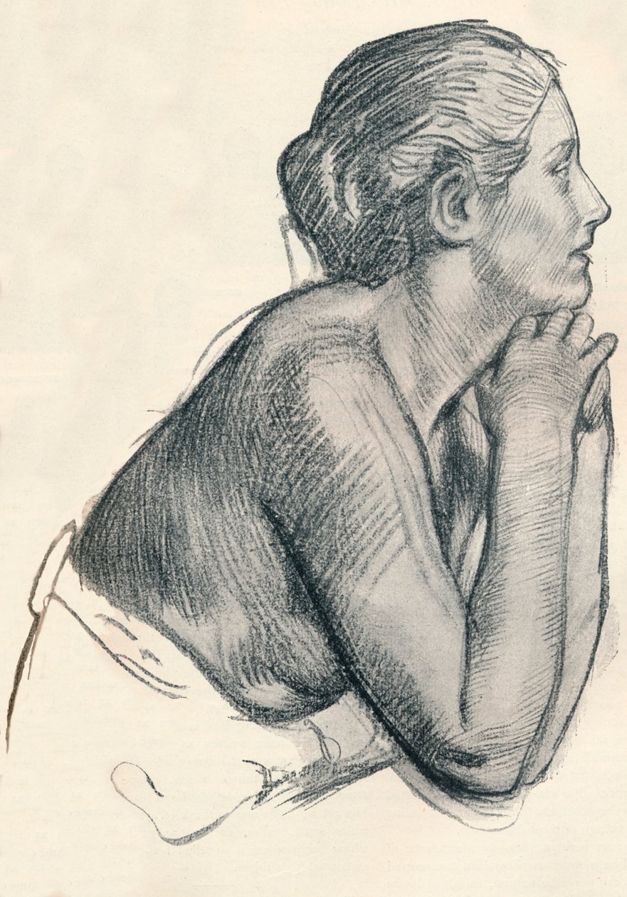 Studium w Sanguine, ok. 1900 autorstwa Robert Anning Bell