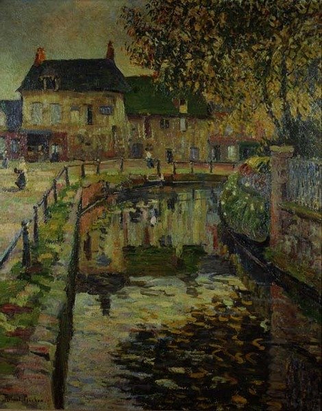 Kanał przez wieś autorstwa Robert Antoine Pinchon