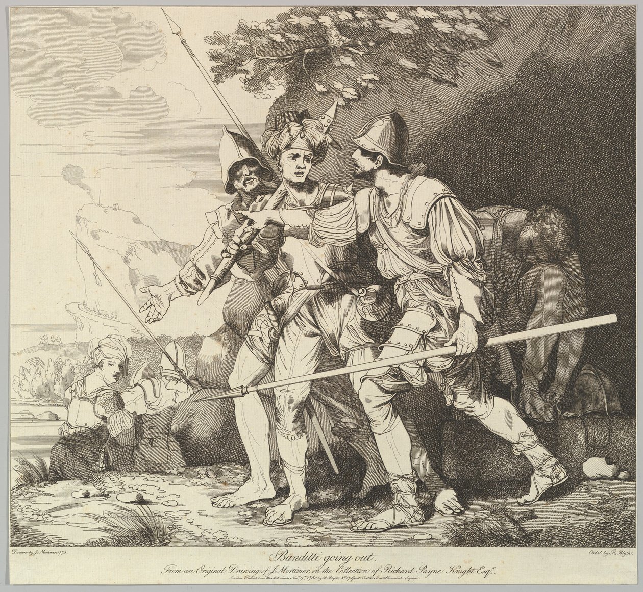 Banditti wychodzący, 9 listopada 1780. autorstwa Robert Blyth