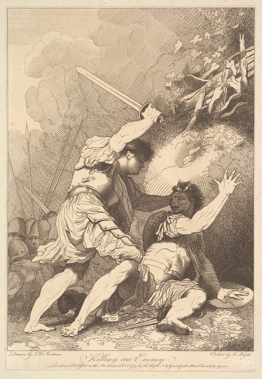 Zabicie wroga, 15 listopada 1779. autorstwa Robert Blyth