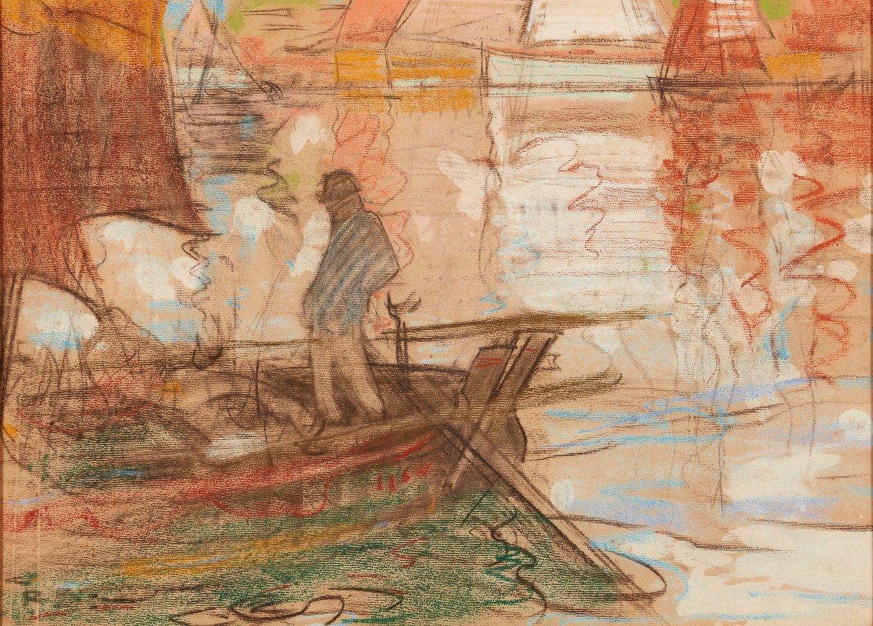 Przewoźnik Concarneau 1894 (pastel) autorstwa Robert Brough