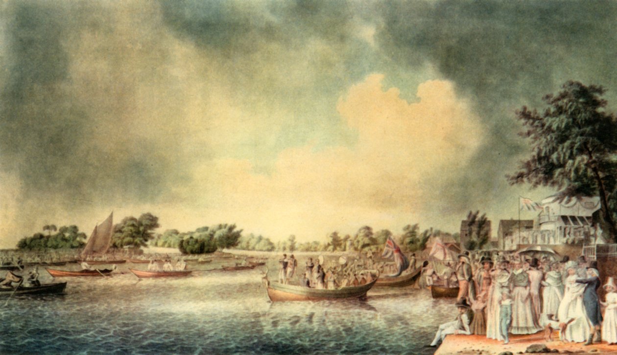 „Mecz wioślarski w Richmond”, 1793, 1942. autorstwa Robert Clevely