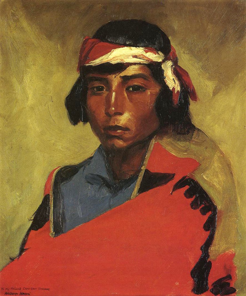 Chłopiec z Tesuque Pueblo, 1916 r. autorstwa Robert Cozad Henri