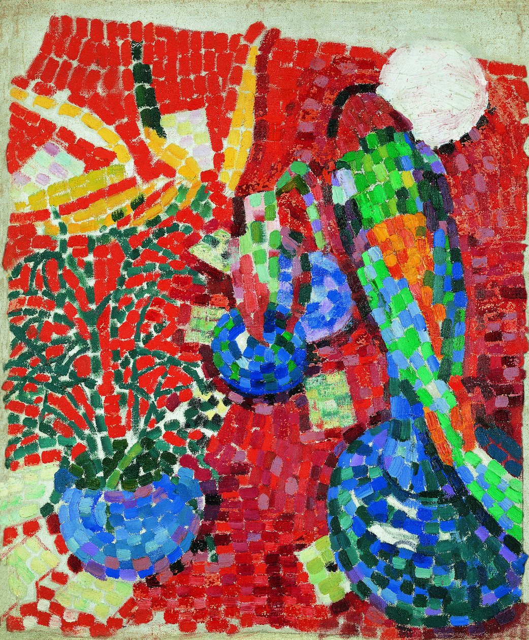 Martwa natura z papugą, 1907 autorstwa Robert Delaunay