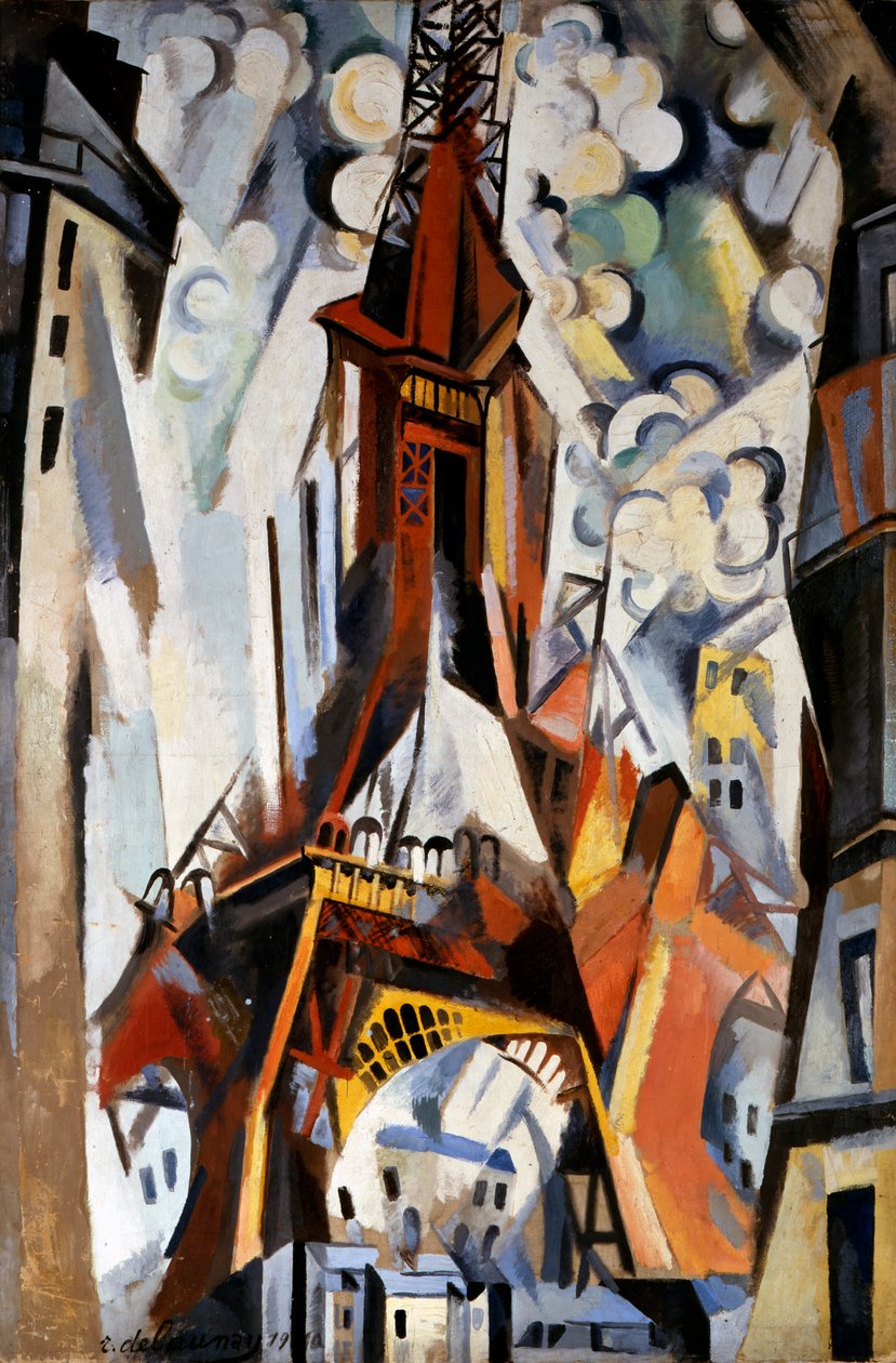 Wieża Eiffla, 1910-1911 autorstwa Robert Delaunay