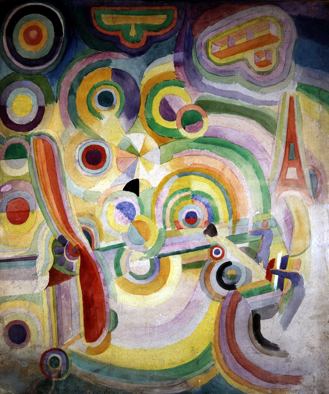 Tribute to Bleriot Roberta Delaunaya (1885-1941). autorstwa Robert Delaunay