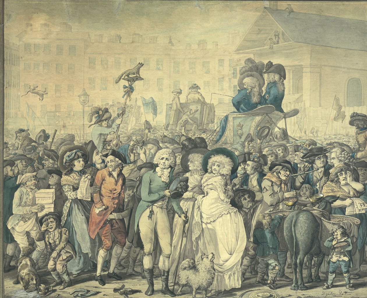 Fragment z „Westminster Election of 1788” autorstwa Robert Dighton