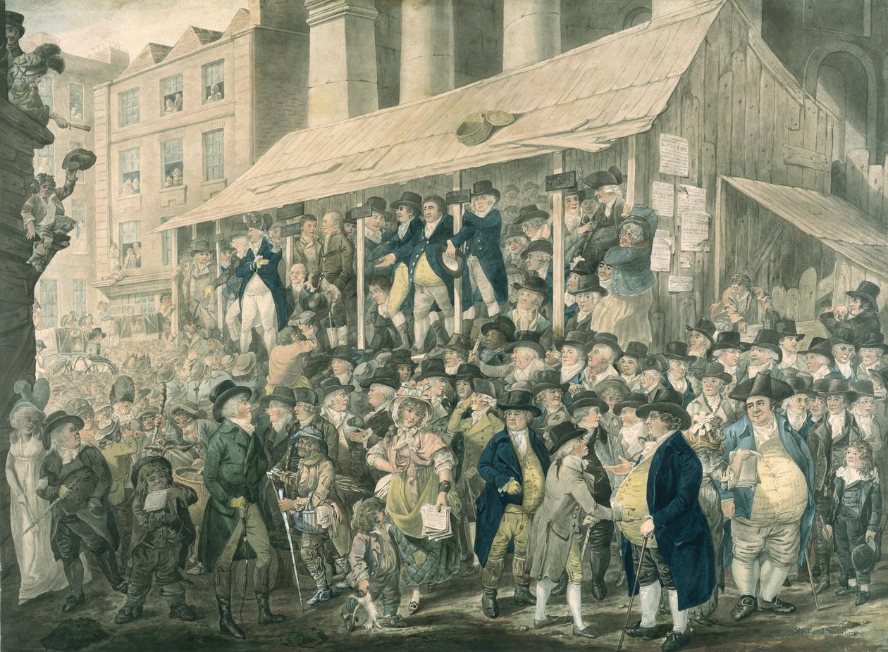 Korpulentni panowie, 1796. autorstwa Robert Dighton
