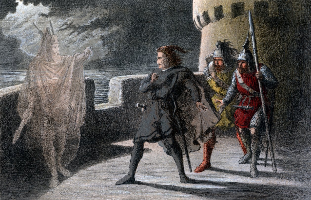 Scena z Makbeta, ok. XVII w. autorstwa Robert Dudley