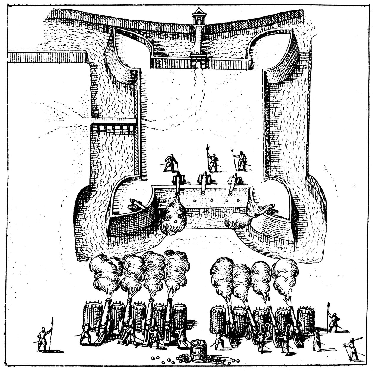 Historia dwóch kosmosów, 1517-19 autorstwa Robert Fludd