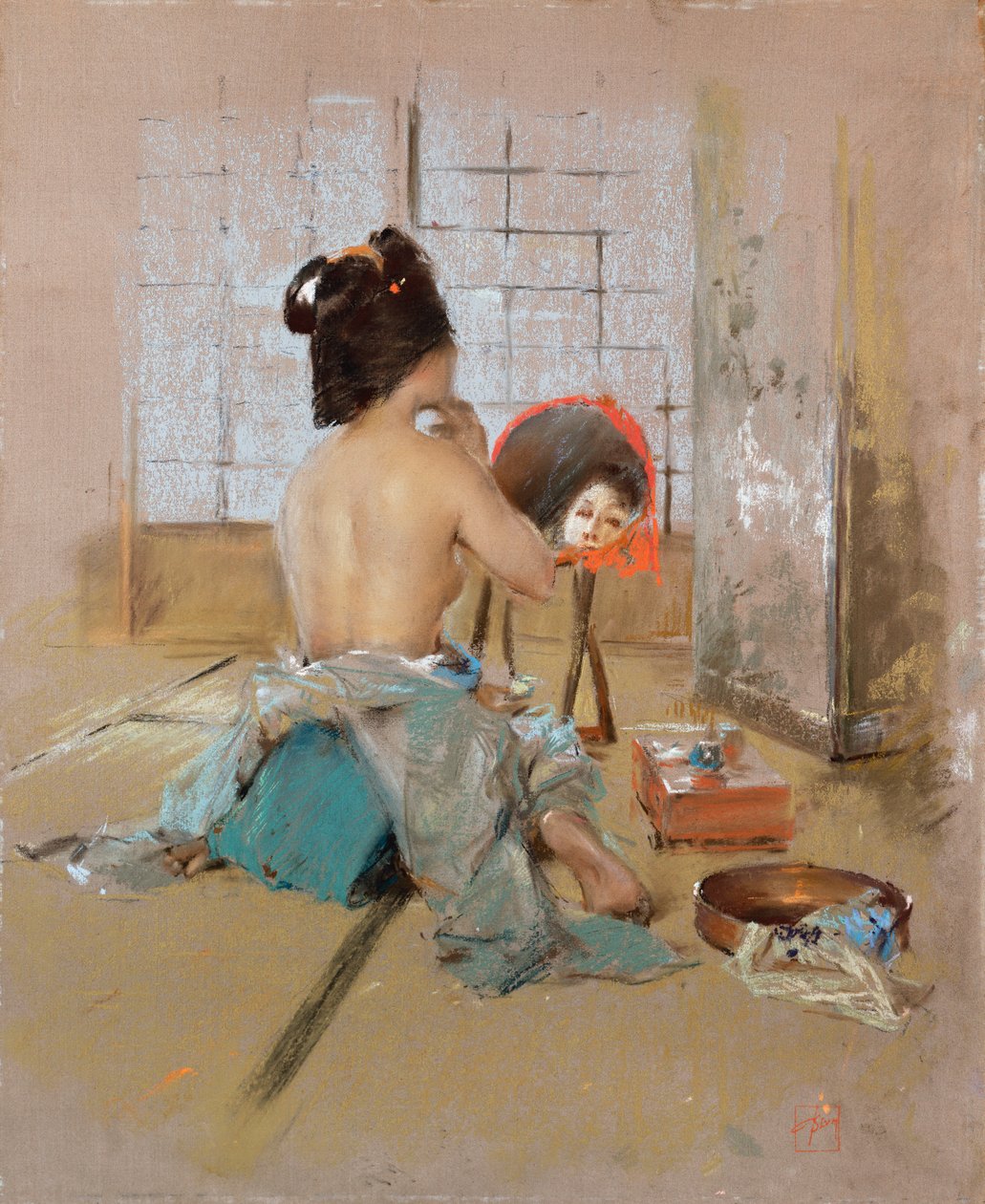 Gejsza w swojej toalecie autorstwa Robert Frederick Blum