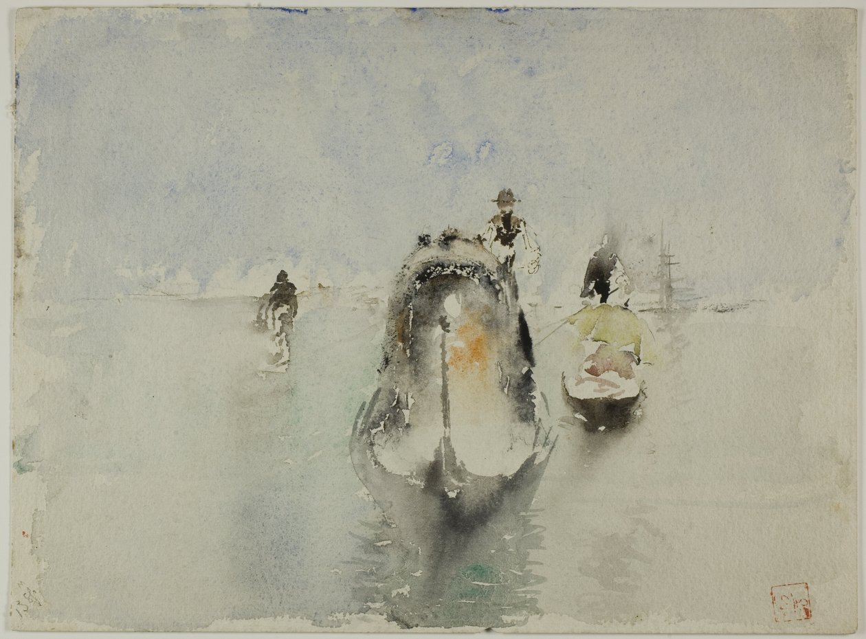 Gondole, Canal Grande, Wenecja autorstwa Robert Frederick Blum
