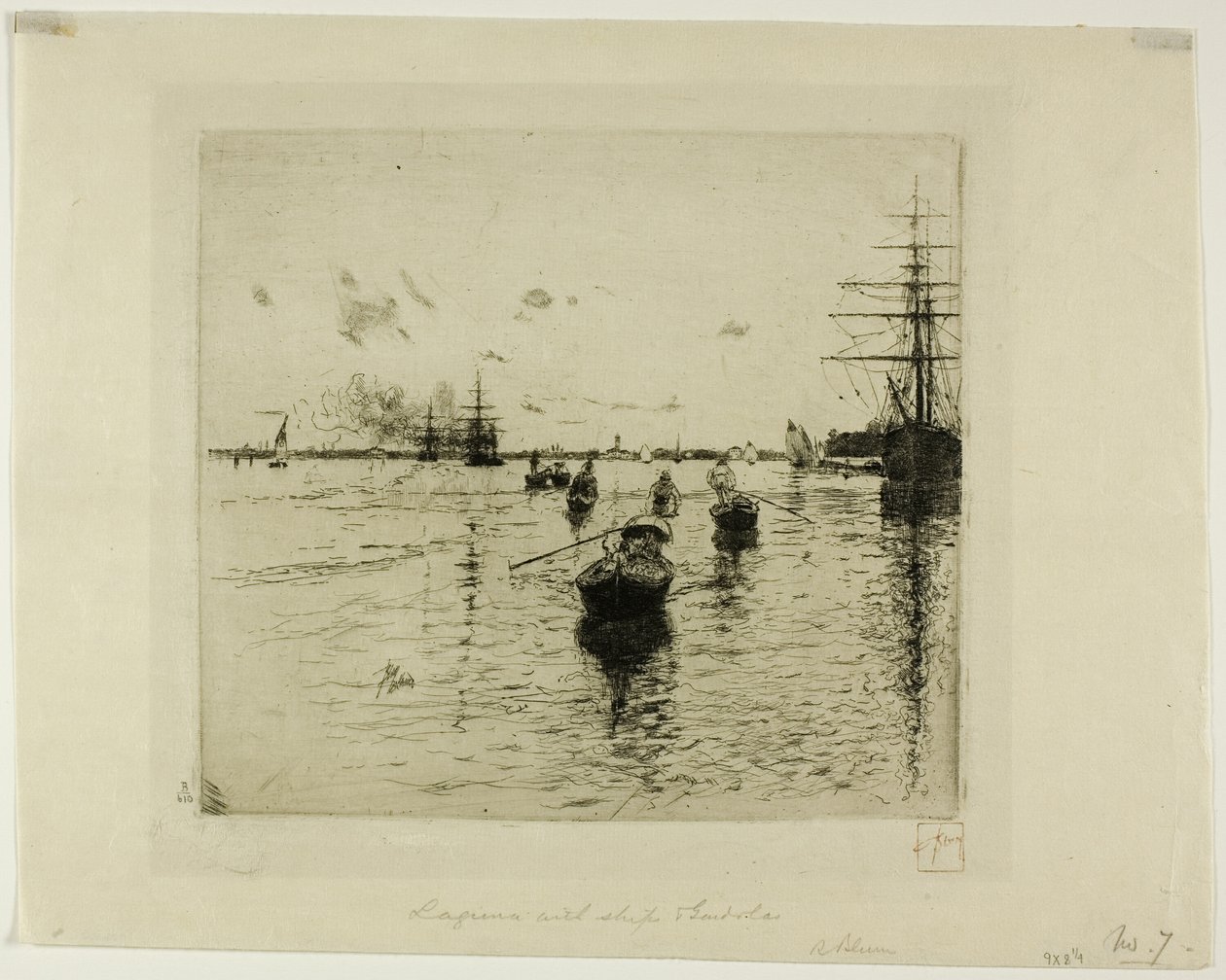 Lagune z parowcami i gondolami, Wenecja autorstwa Robert Frederick Blum