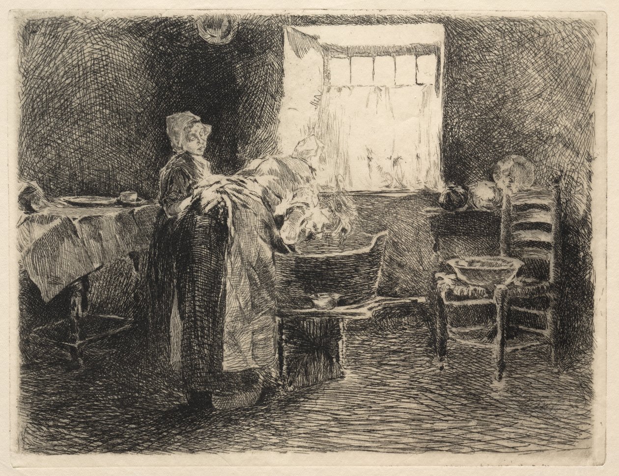 Poniedziałek rano, Holandia, 1800 rok. autorstwa Robert Frederick Blum