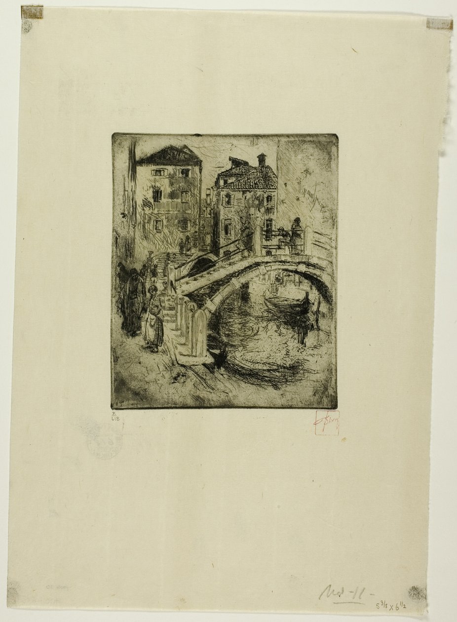 Kanał Wenecki i mosty autorstwa Robert Frederick Blum