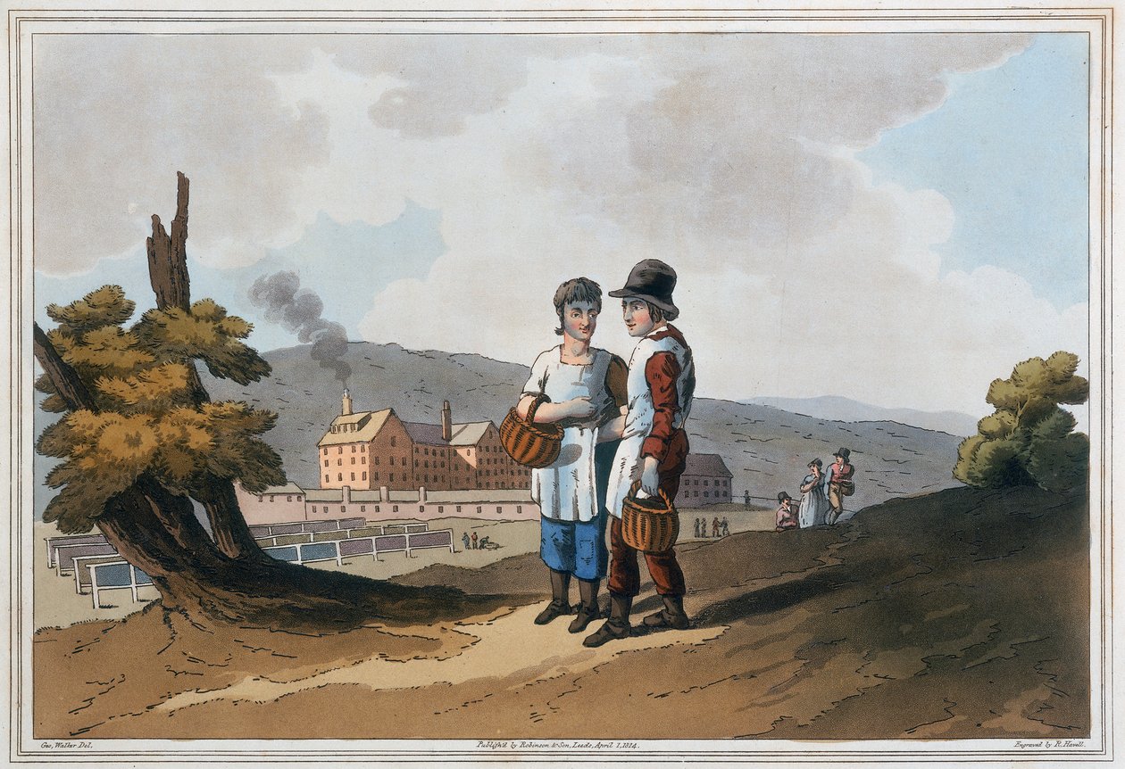 Pracownicy fabryki dzieci, 1814 autorstwa Robert Havell
