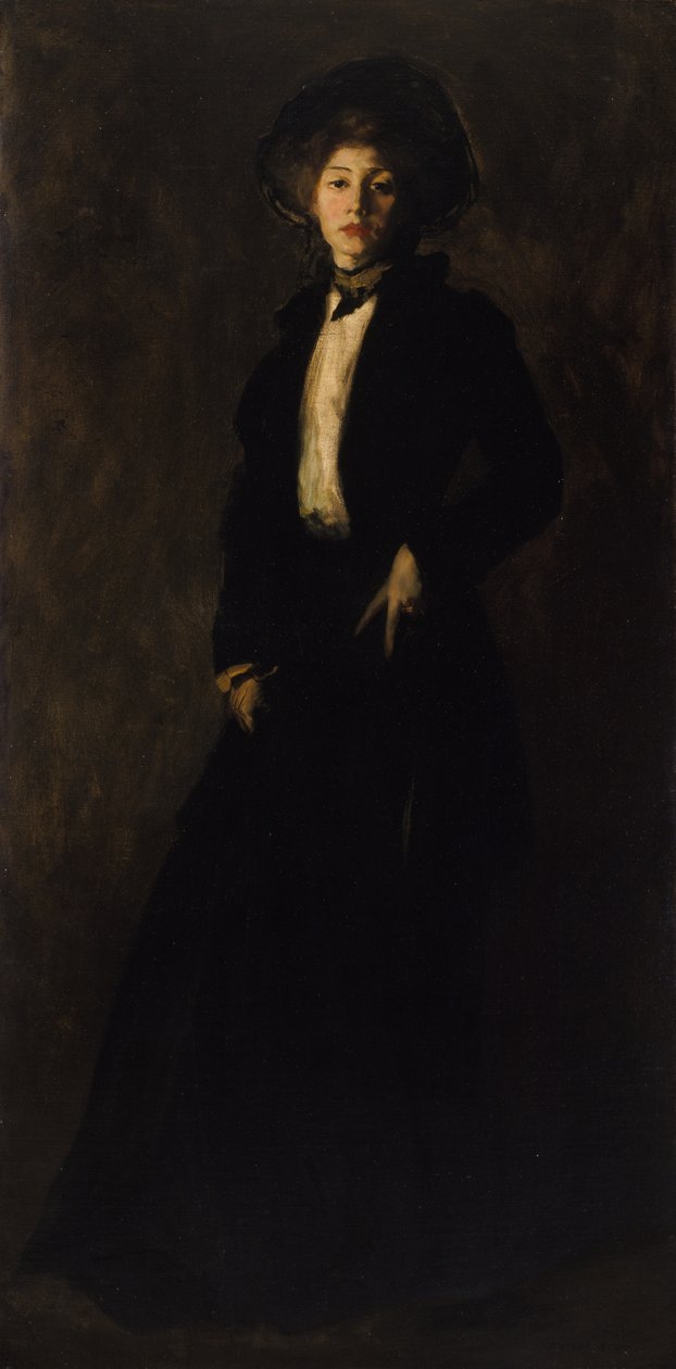 Młoda kobieta w czerni autorstwa Robert Henri